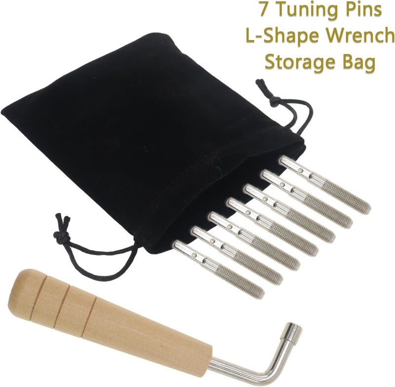 CashBeat Lyre Harp Tuning Kit, 7 Tuning Pins, L-Shape Wrench, Storage Bag for Zithers, Harpsichords, Dulcimers, and Primitive Stringed Instruments - Image 4